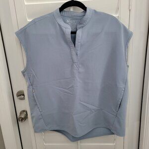 Figs Dusty Blue Rafaela - Oversized Scrub Top Medium